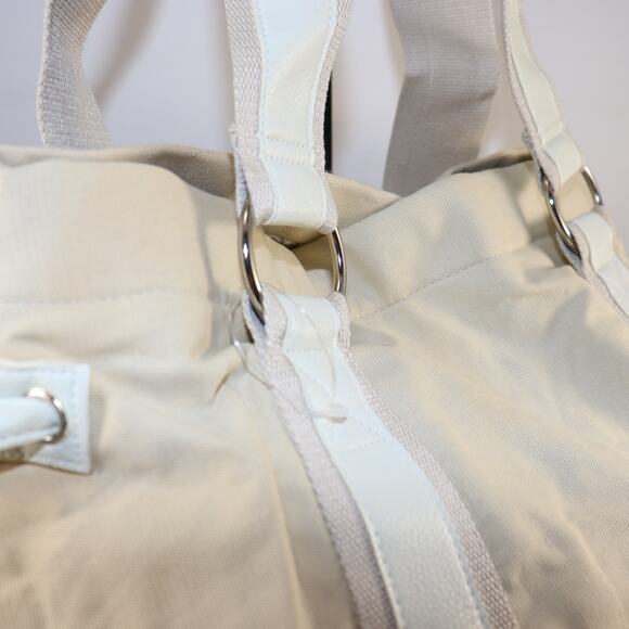 Canvas Tote Bag with Patterned Lining and Double Strap Handles - Picture 4 of 6